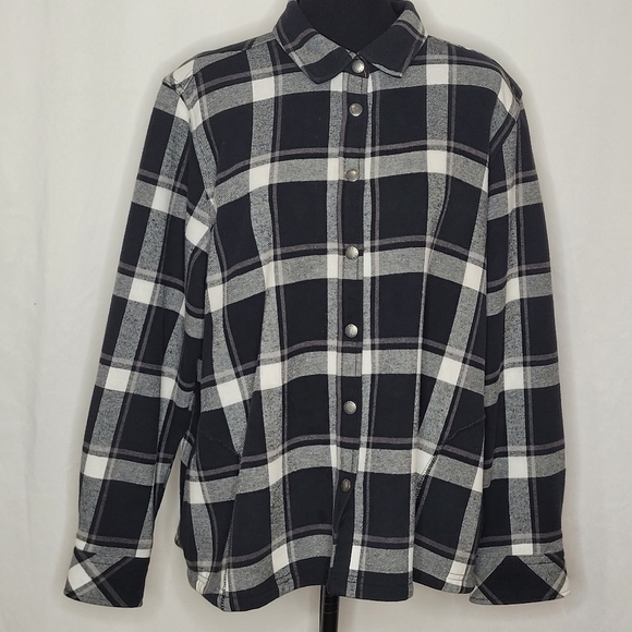 Orvis Fleeced Lined Plaid Flannel Pinnacle Shirt Jacket - Size XXL - Picture 2 of 15